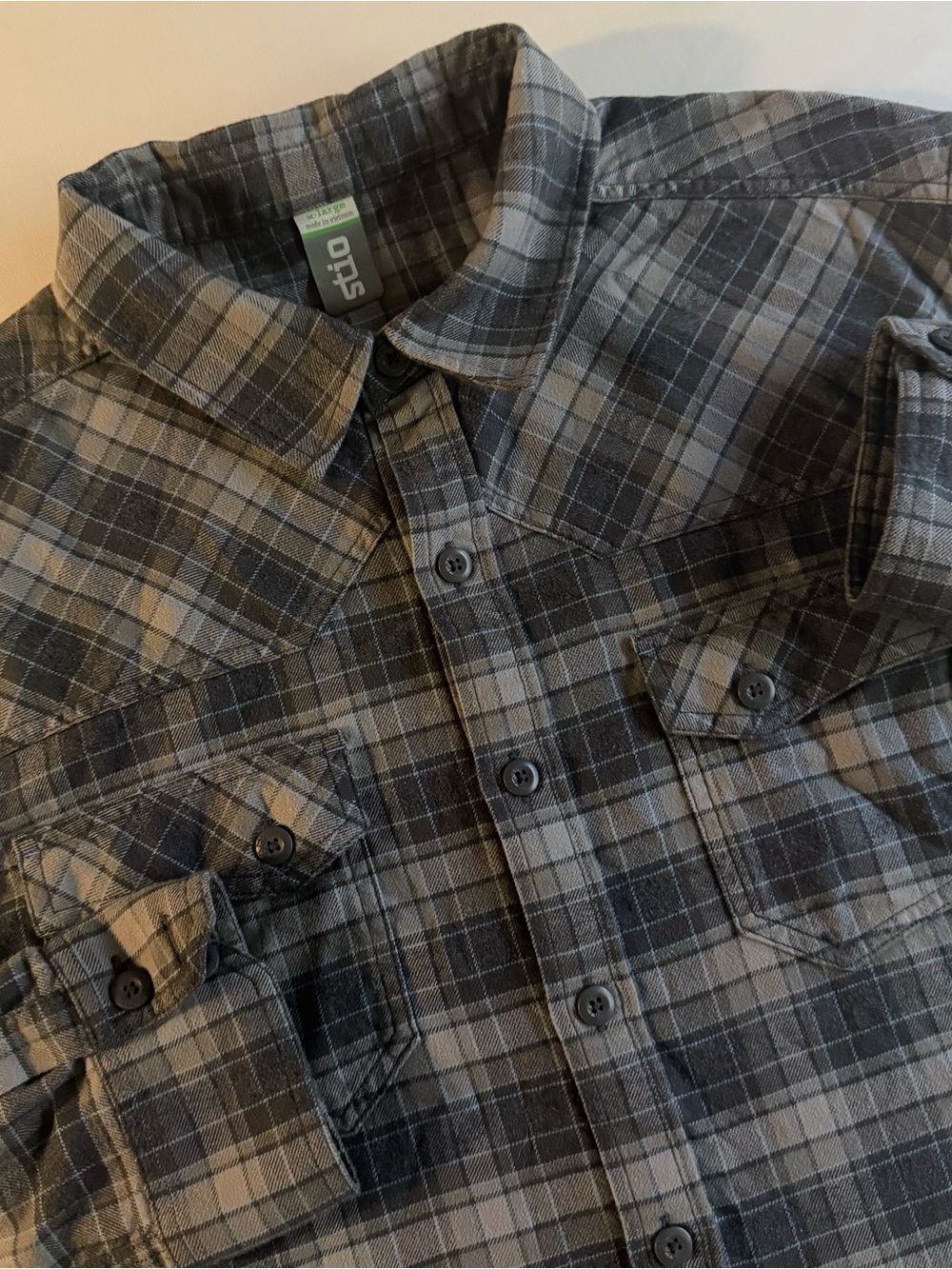 STIO Junction Midweight Flannel Shirt Men XL Plaid Camp Hike Trail Button Up